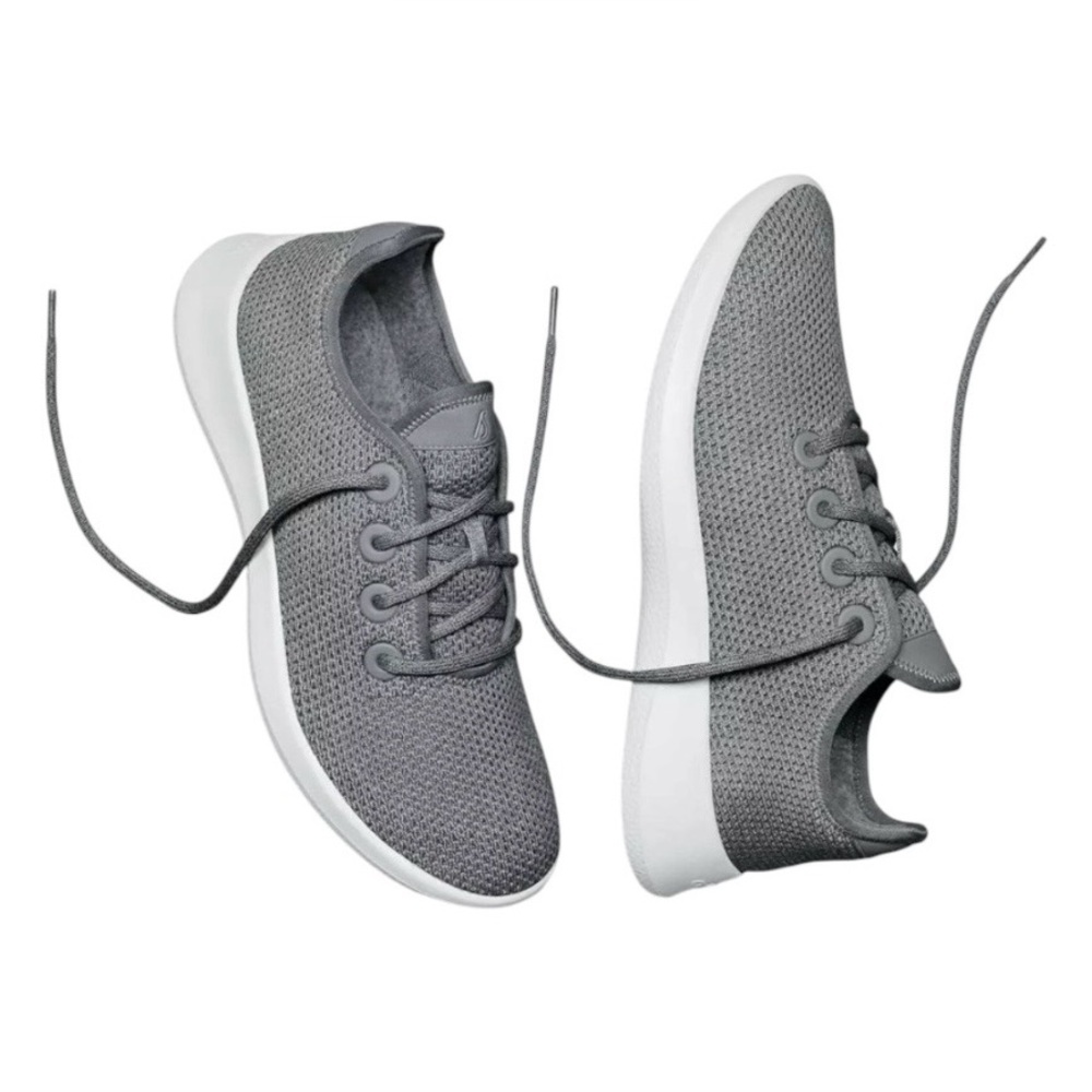 Allbirds NWT  Men's Gray Knit Sneakers with White Sole